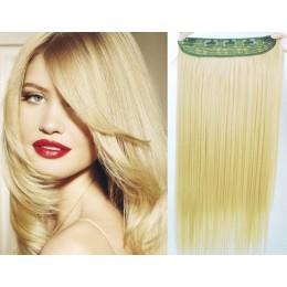 Clip in REMY vlasový pás 53cm rovný – nejsvětlejší blond