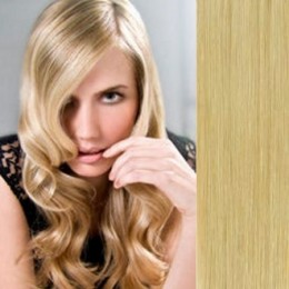 Clip in vlasy k prodlužování 73cm, 140g - REMY, 100% lidské - přírodní blond
