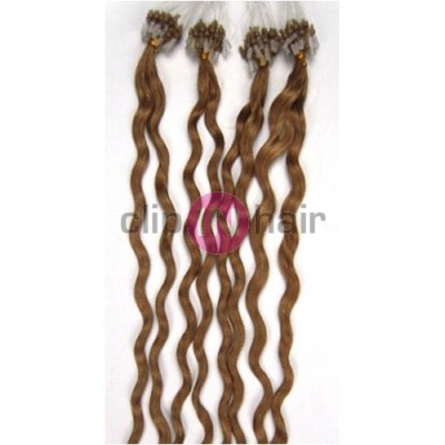 Vlasy pro metodu Micro Ring / Easy Loop / Easy Ring 60cm kudrnaté – světle hnědé