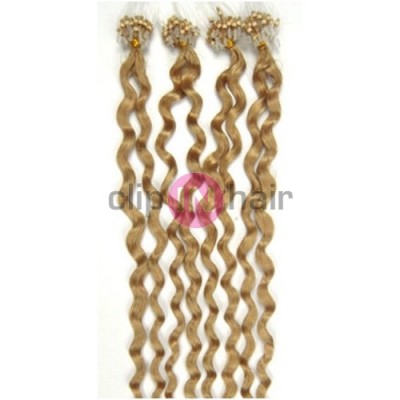 Vlasy pro metodu Micro Ring / Easy Loop / Easy Ring 60cm kudrnaté – přírodní blond