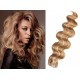 Vlasy pro metodu Pu Extension / TapeX / Tape Hair / Tape IN 60cm vlnité - přírodní / světlejší blond