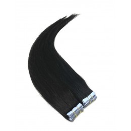 Vlasy pro metodu Invisible Tape / TapeX / Tape Hair / Tape IN 50cm - přírodní černé